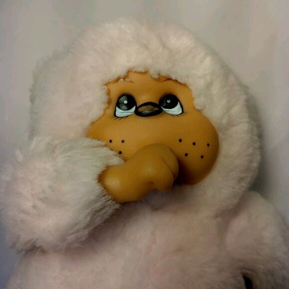 Vintage Pink Monkey Thumbsucker Stuffed Animal Plush Toy 1992 Freckles 10" - Picture 5 of 16